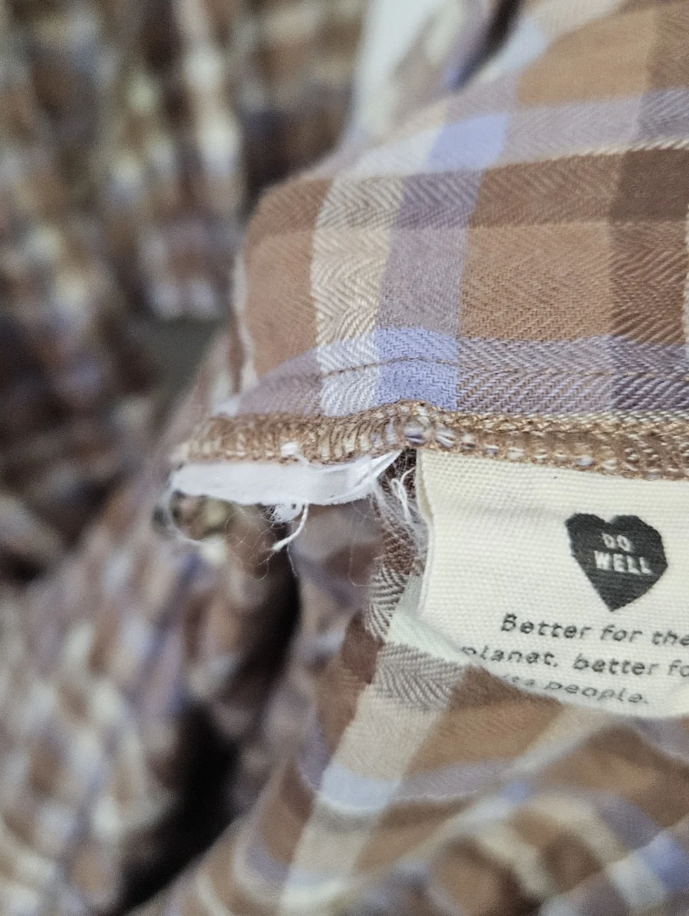 Madewell Gauze Sophia Midi Dress Sz S Brown Plaid Cottagecore - Picture 11 of 11